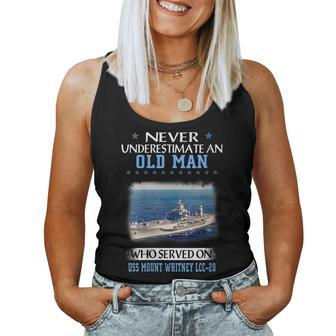 Womens Uss Mount Whitney Lcc-20 Veterans Day Father Day Women Tank Top Basic Casual Daily Weekend Graphic - Seseable