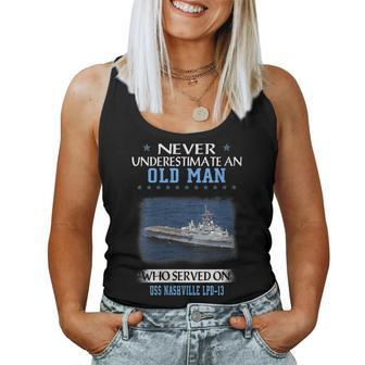 Womens Uss Nashville Lpd-13 Veterans Day Father Day Women Tank Top Basic Casual Daily Weekend Graphic - Seseable