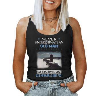 Womens Uss Nevada Ssbn-733 Submarine Veterans Day Father Day Women Tank Top Basic Casual Daily Weekend Graphic - Seseable