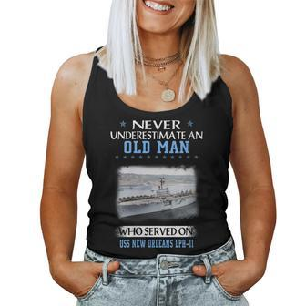 Womens Uss New Orleans Lph-11 Veterans Day Father Day Women Tank Top Basic Casual Daily Weekend Graphic - Seseable