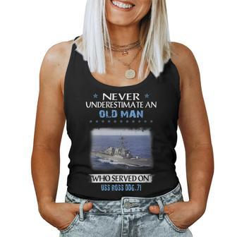 Womens Uss Ross Ddg-71 Destroyer Class Veterans Day Father Day Women Tank Top Basic Casual Daily Weekend Graphic - Seseable