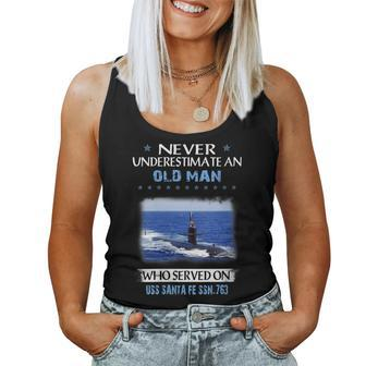 Womens Uss Santa Fe Ssn-763 Submarine Veterans Day Father Day Women Tank Top Basic Casual Daily Weekend Graphic - Seseable
