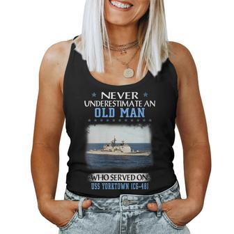 Womens Uss Yorktown Cg-48 Ticonderoga Class Cruiser Father Day Women Tank Top Basic Casual Daily Weekend Graphic - Seseable