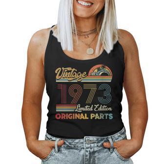 Womens Vintage 1973 Limited Edition Original Parts Women Tank Top Basic Casual Daily Weekend Graphic - Seseable