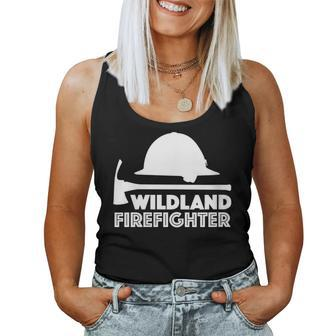 Womens Wild Land Rural Fire Fighters Forest Ladder-Man Helmet Ax Women Tank Top Basic Casual Daily Weekend Graphic - Seseable
