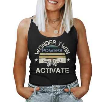 Womens Wonder Twin Power Activated Design Sibling Design Women Tank Top Basic Casual Daily Weekend Graphic - Seseable