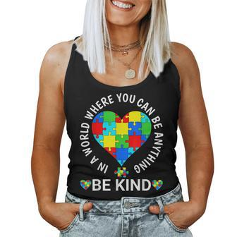 World Autism Awareness Day 2023 - Be Kind Autism Awareness  Women Tank Top Basic Casual Daily Weekend Graphic