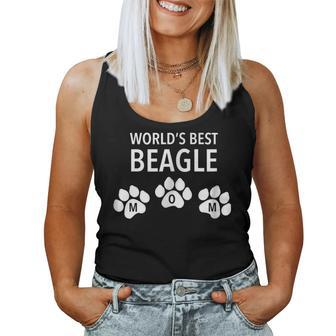 Worlds Best Beagle Mom T  With Paw Design Effect Women Tank Top Basic Casual Daily Weekend Graphic