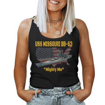 Ww2 Ship & Korean War Uss Missouri Bb-63 Battleship Veterans Women Tank Top Basic Casual Daily Weekend Graphic - Seseable