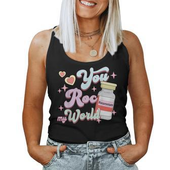 You Roc My World Funny Icu Crna Nurse Happy Valentines Day Women Tank Top Basic Casual Daily Weekend Graphic - Seseable
