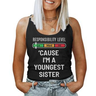 Youngest Sister Younger Sibling Quote Women Tank Top | Mazezy