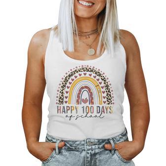 100Th Day Of School Teacher - 100 Days Smarter Rainbow Women Tank Top Basic Casual Daily Weekend Graphic - Thegiftio UK