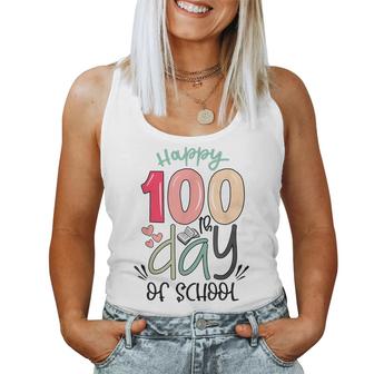 Happy 100Th Day Of School Teachers Kids Child Happy 100 Days  V3 Women Tank Top Basic Casual Daily Weekend Graphic