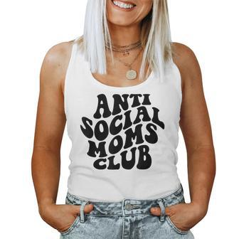 Anti Social Moms Club Antisocial Club Tired Mom Mothers Day Women Tank Top Basic Casual Daily Weekend Graphic - Thegiftio UK