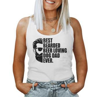 Best Bearded Beer Loving Dog Dad Pet Lovin Owner Women Tank Top | Mazezy