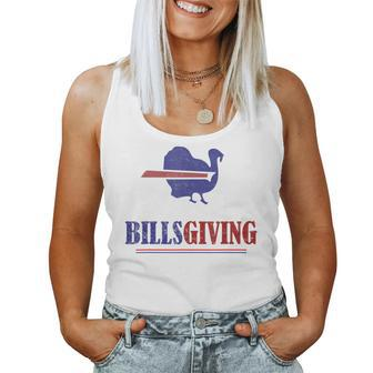 Billsgiving Happy Thanksgiving Chicken American Football Women Tank Top | Mazezy