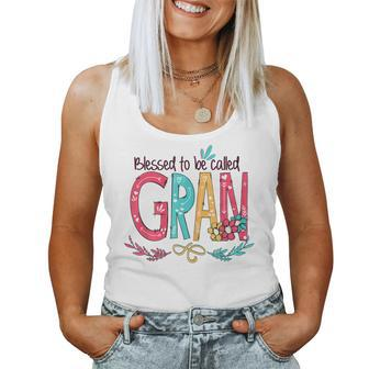 Blessed To Be Called Gran Colorful Mothers Day Gift Women Tank Top Basic Casual Daily Weekend Graphic - Thegiftio UK