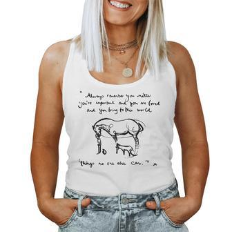 Boy Mole Fox And Horse Quote Always Remember You Matter Women Tank Top | Mazezy