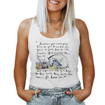 Boy Mole Fox And Horse Quote Sometimes Your Mind Stays Women Tank Top | Mazezy
