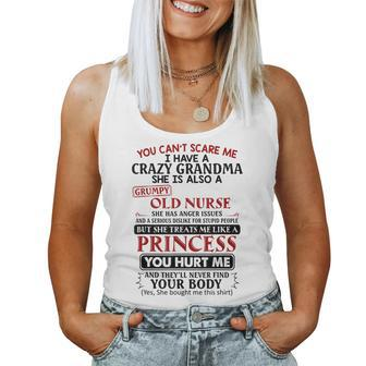 You Cannot Scare Me I Have A Crazy Grandma Women Tank Top | Mazezy