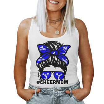 Cheer Mother Mama Parents Cheerleading Mom Messy Bun Women Tank Top | Mazezy