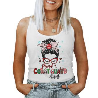 Christmas Proud Coast Guard Aunt Xmas Gift For Coast Guard Women Tank Top Basic Casual Daily Weekend Graphic - Seseable