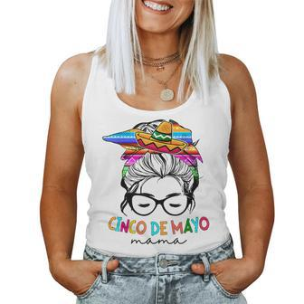 Cinco De Mayo Mama Messy Bun Mexican Mom Women Tank Top | Mazezy