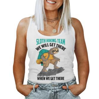 Cool Sloth Hiking Team Lazy Backpacking Squad Women Tank Top | Mazezy DE