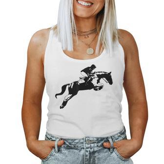 Cute English Riding Hunter Jumper Girl Riding Horse Women Tank Top | Mazezy