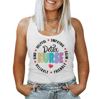 Detox Nurse Squad Appreciation Week Thank You Women Tank Top Basic Casual Daily Weekend Graphic - Seseable
