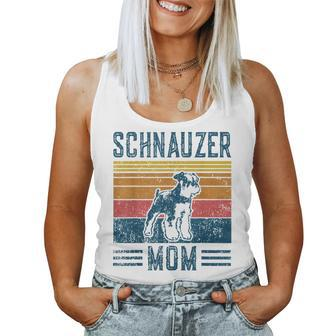 Dog Schnauzer Mom - Vintage Schnauzer Mom Women Tank Top Basic Casual Daily Weekend Graphic - Seseable