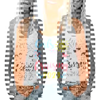 Womens Girls Gone Cruising 2023 Cruise Squad Vacation Girl Trip Women Tank Top | Mazezy