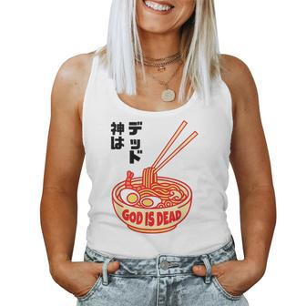 God Is Dead Japanese Ramen Noodles Gift Women Tank Top Basic Casual Daily Weekend Graphic - Seseable