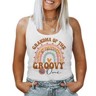 Grandma Of Groovy One Matching Family 1St Birthday Party Women Tank Top | Mazezy