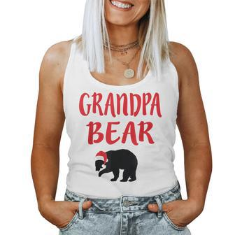 Grandpa Bear Christmas Santa Family Matching Pajamas Women Tank Top | Mazezy