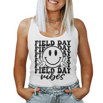 Hippie Field Day Vibes For Teacher Kids Field Day 2023 Smile Women Tank Top | Mazezy