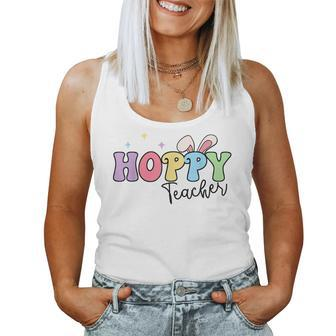Hoppy Teacher Easter Bunny Ears Egg Boys Girls Women Tank Top | Mazezy