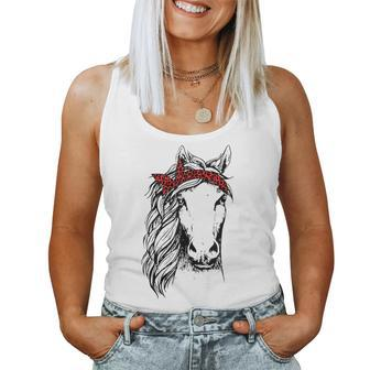 Horse Bandana Leopard For Horse Lover Horseback Riding Woman Women Tank Top | Mazezy