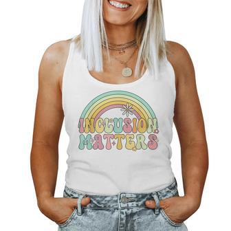 Inclusion Matters Equality Special Education Groovy Women Women Tank Top Basic Casual Daily Weekend Graphic - Seseable
