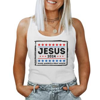 Jesus 2024 Make America Pray Again Christian Women Tank Top | Mazezy