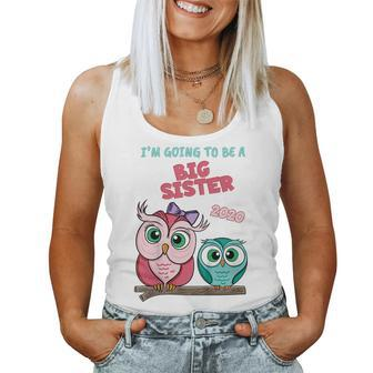 Kids Going To Be A Big Sister 2020 Owl Women Tank Top | Mazezy
