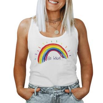 Kindness Rainbow Positive Message - Be Kind Women Tank Top | Mazezy