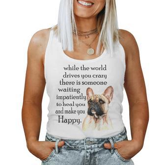 Love French Bulldog For Frenchie Mom Dog Birthday Women Tank Top | Mazezy