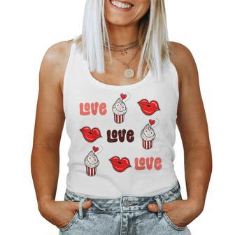 Love Happy Valentines Day Heart Couple Men Women Cute Women Tank Top Basic Casual Daily Weekend Graphic - Seseable