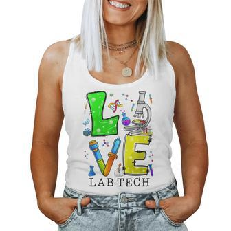 Womens Love Laboratory Technician Lab Week 2023 Technologist Women Tank Top | Mazezy