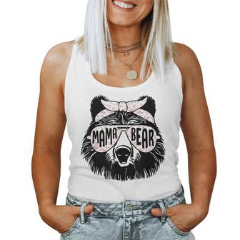 Mama Bear Face Sunglasses Mother Mom Mommy Mothers Day Women Tank Top Basic Casual Daily Weekend Graphic - Thegiftio UK