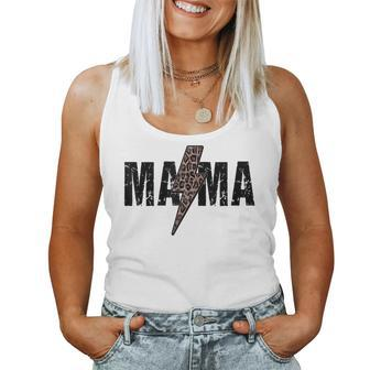 Mama Lightning Bolt Leopard Cheetah Print Mothers Day Women Tank Top Basic Casual Daily Weekend Graphic - Thegiftio UK