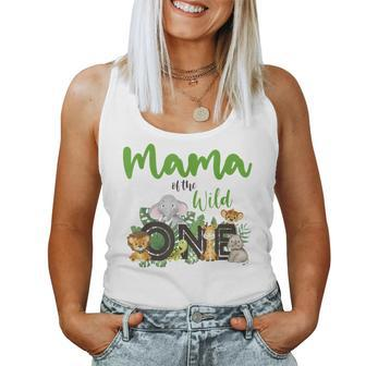 Mama Of The Wild One Zoo Birthday Safari Jungle Animal Mom Women Tank Top | Mazezy CA