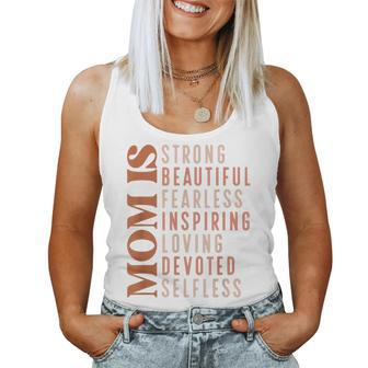 Moms Strong Beautiful Blessed Mama Happy Women Tank Top | Mazezy