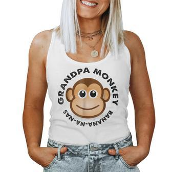 Monkey T Grandpa Monkey Banana Matching Family Women Tank Top | Mazezy